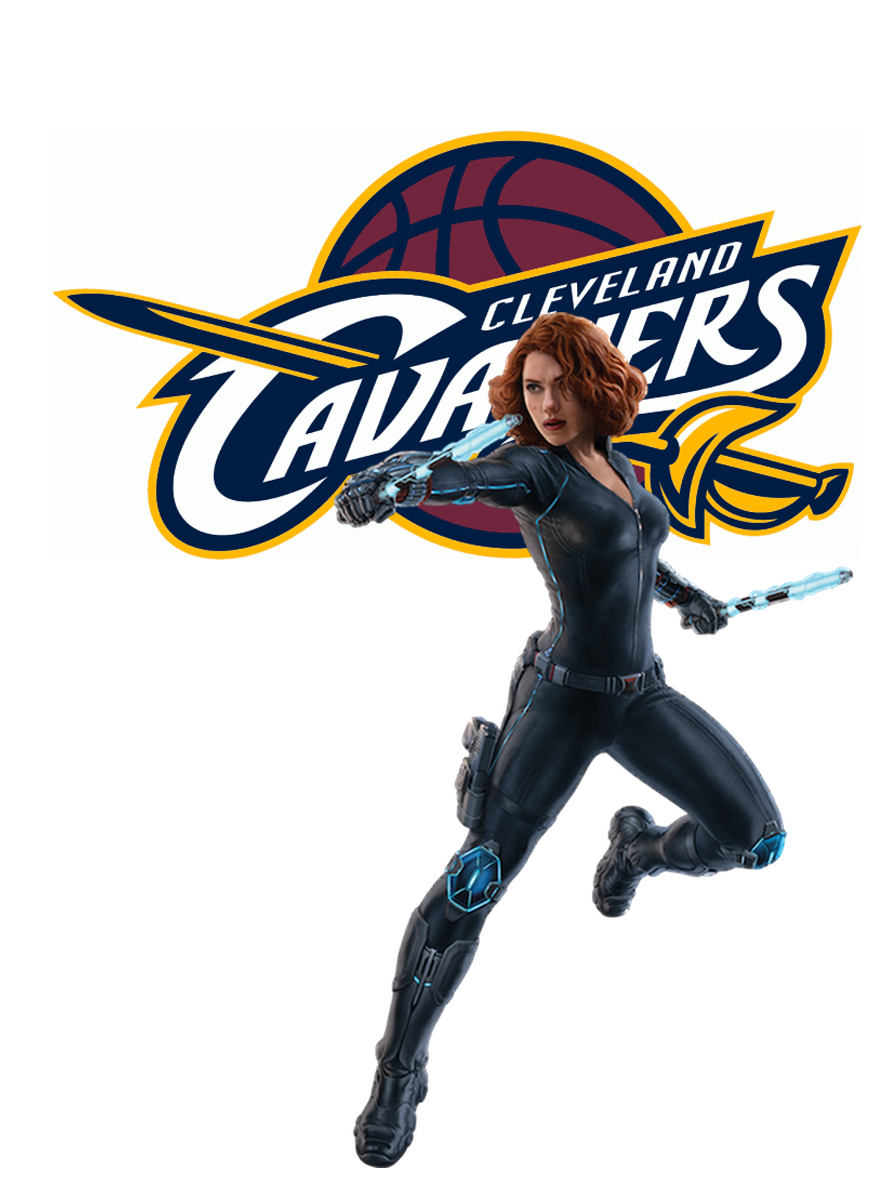 Cleveland Cavaliers Black Widow Logo vinyl decal